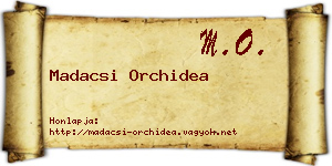 Madacsi Orchidea névjegykártya